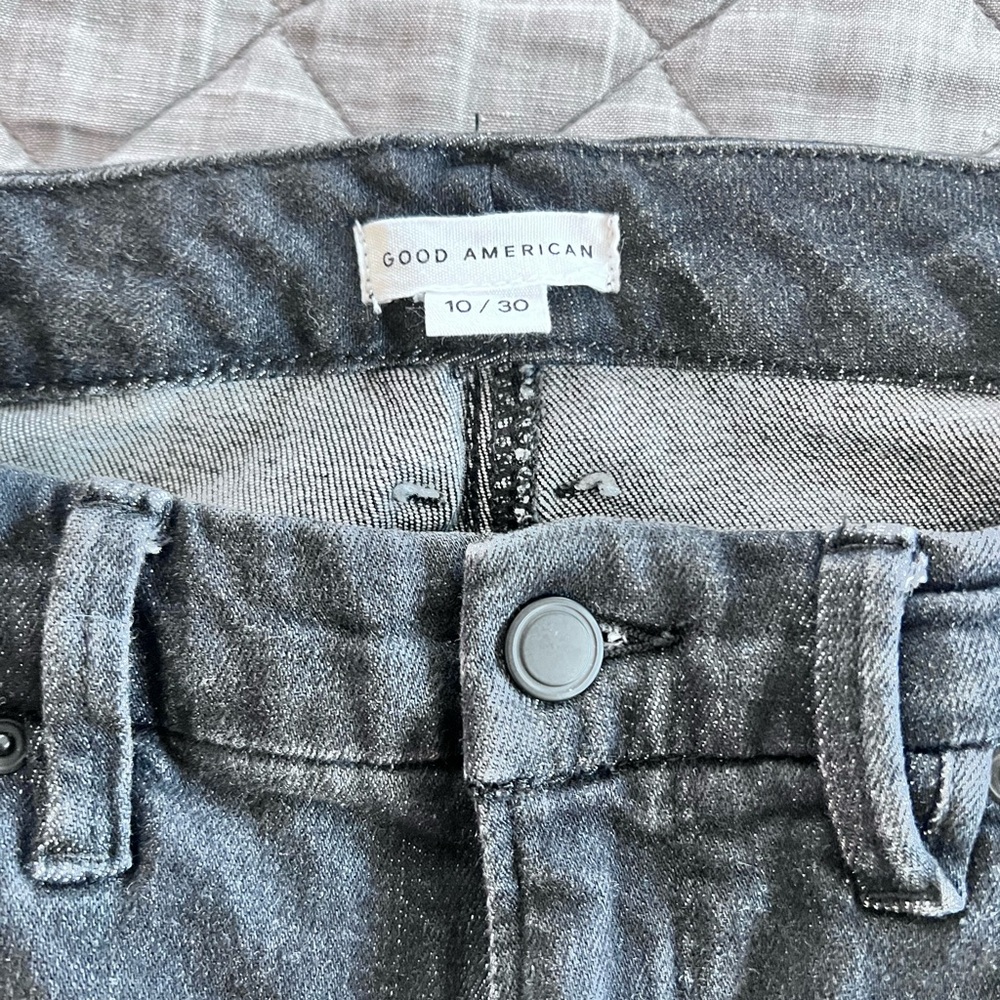 Good American black skinny jeans